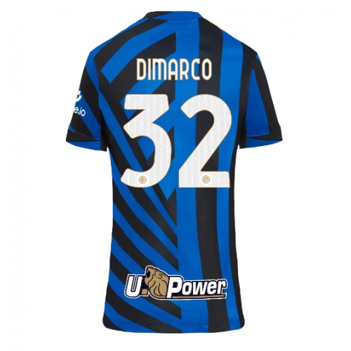 Fotballdrakt Dame Inter Milan Federico Dimarco #32 Hjemmedrakt 2024-25 Kortermet